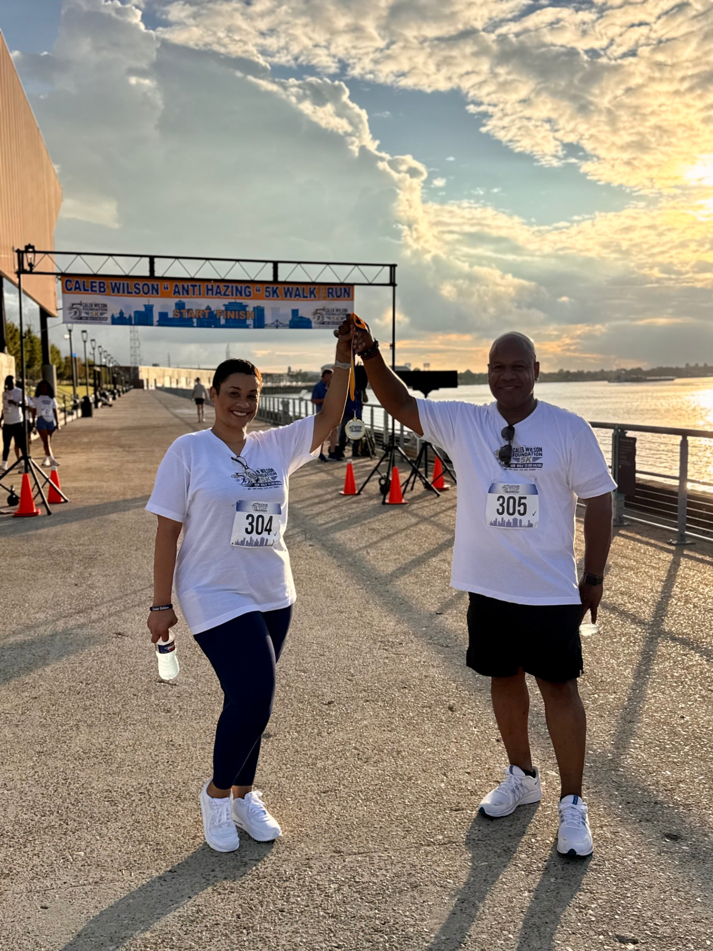 Sunrise at the finish line
