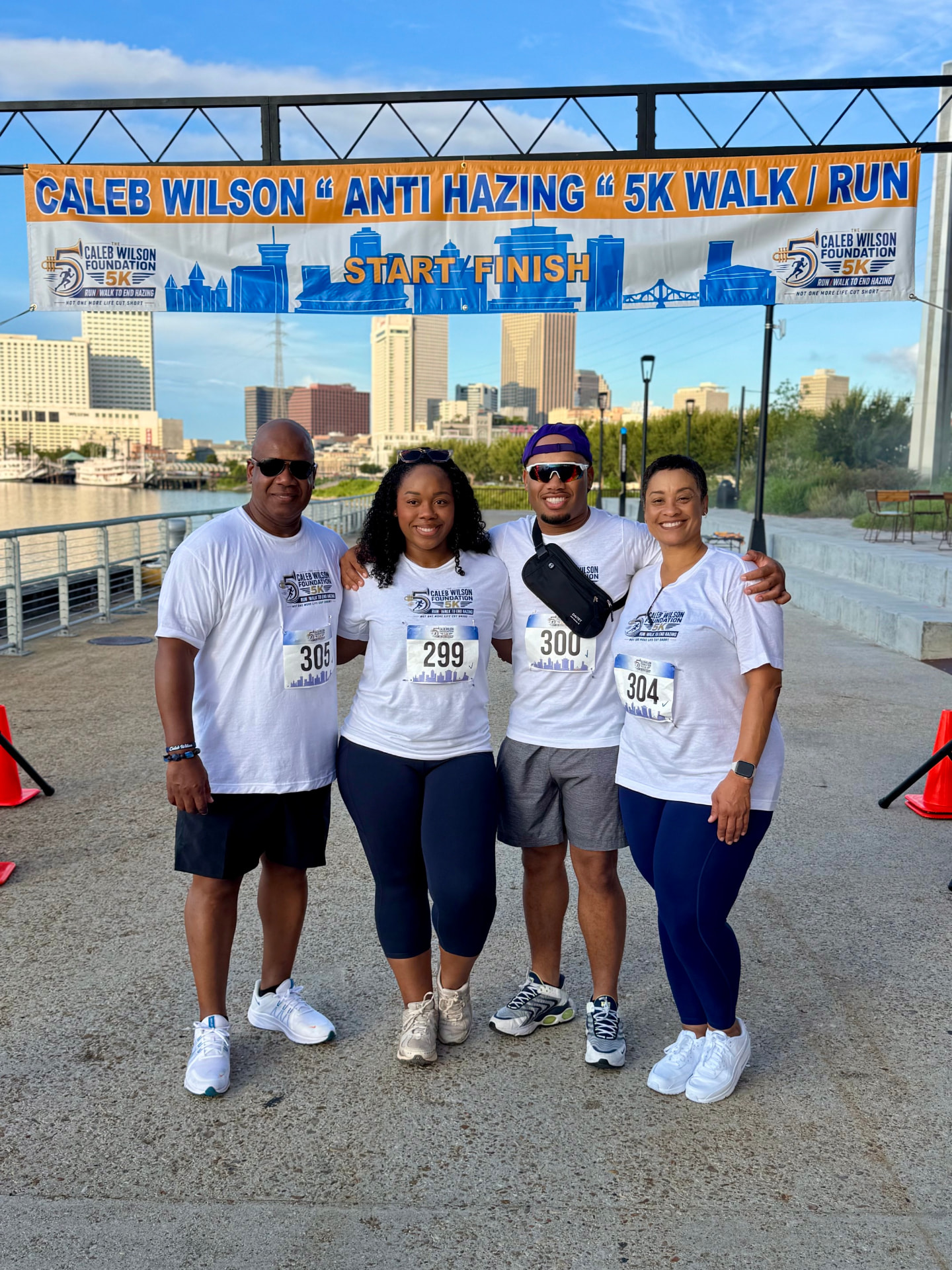 Team Caleb at the start line